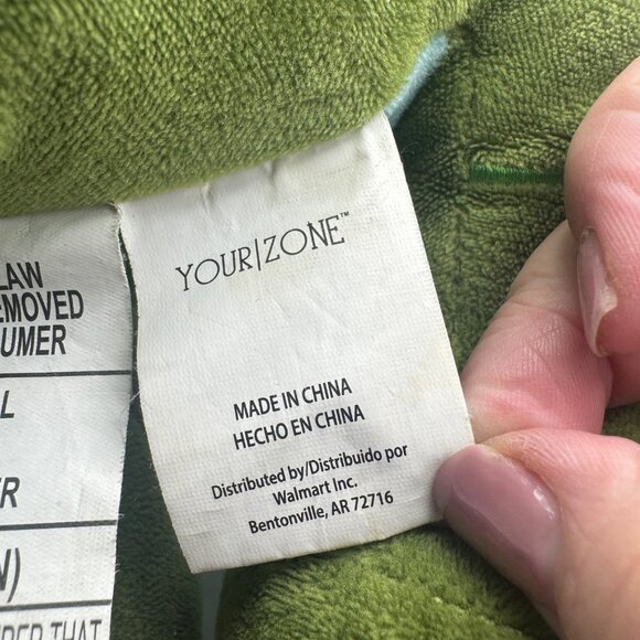 Your Zone Plush Dinosaur Toy Green Blue 19in Polyester Kids Stuffed Animal Walma - Picture 5 of 7